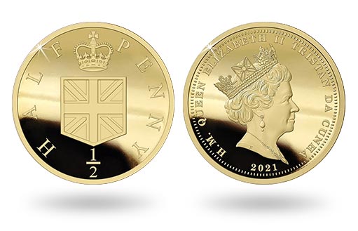 Тристан-да-Кунья эмитировала золотую монету, посвященную перехода Британии на десятичную систему учета денег