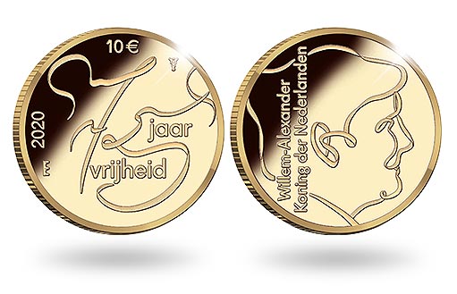 золотые монеты Нидерландов посвящены 75-летию победы