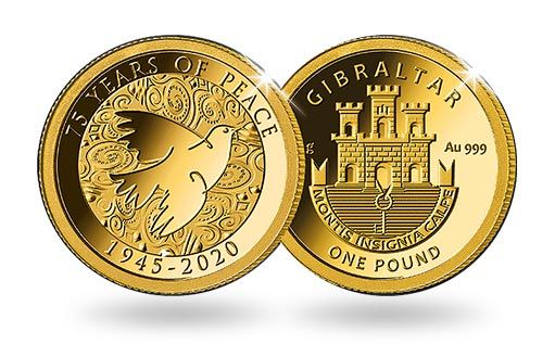 75-ой годовщине мира посвящены золотые монеты Гибралтара
