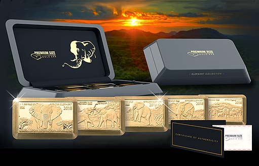Фиджи посвятила свои золотые монеты африканским слонам