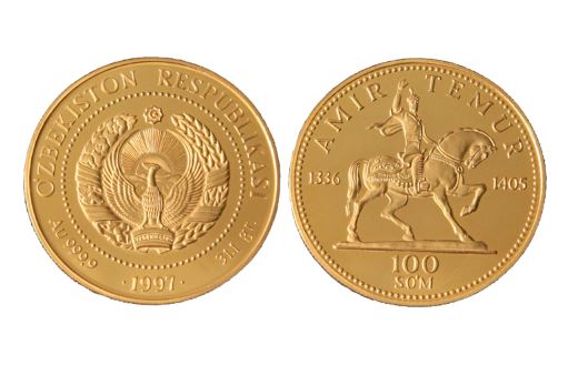 Монета Амир Темур из золота
