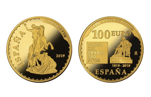 Золотая монета со скульптурой ди Бенедетто