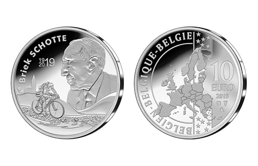 Памятная монета из серебра к 100-летнему юбилею великого велосипедиста Альберика Схотте