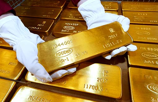 продажи российского золотого металла выросли в 12 раз