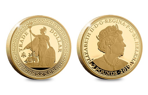 коллекционная монета из золота, посвященная «Британскому Торговому Доллару»