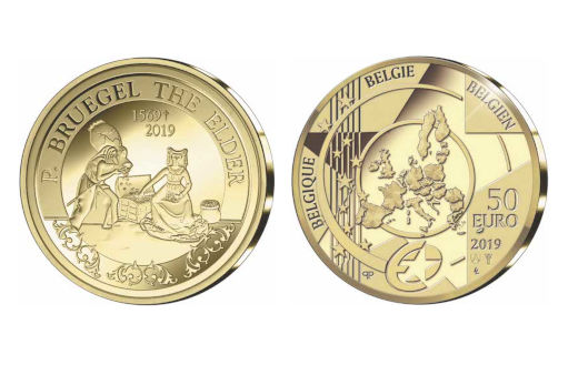 бельгийская золотая монета Брейгель