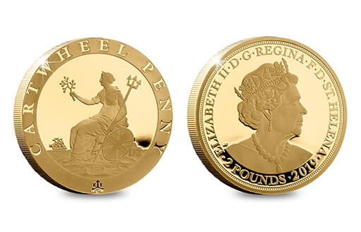 Золотая монета «Cartwheel Penny», посвященная старинным медным деньгам, прозванным «Колесо телеги»