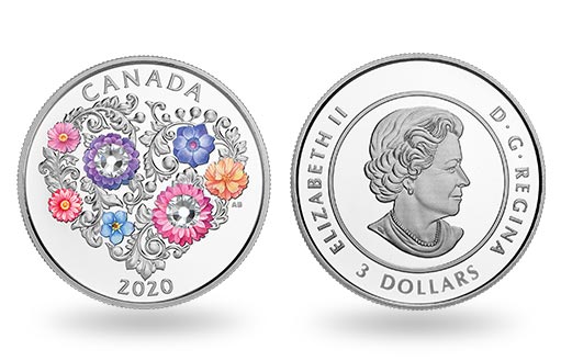 канадская серебряная монета в подарок любимым