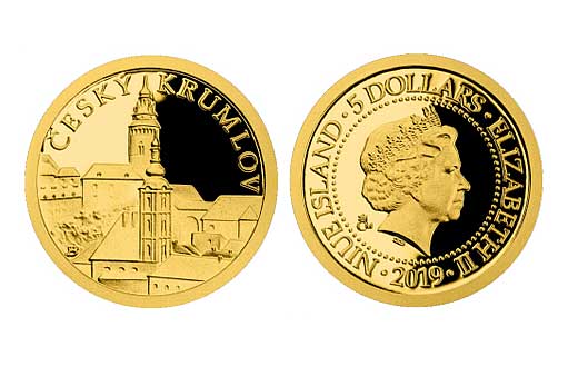 Мини монета из золота «Чешский Крумлов».