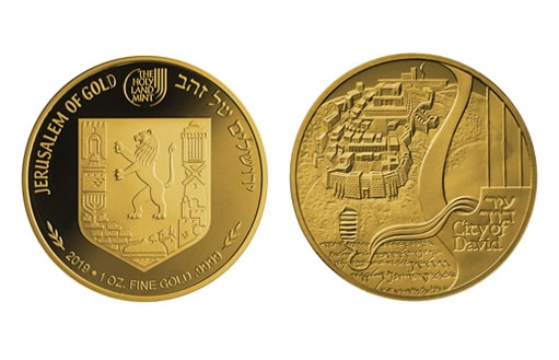 Инвестиционные монеты из золота под единой темой «Город Давида».