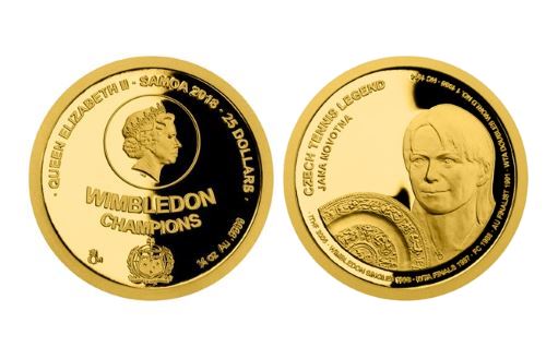 золотая монета Яна Новотна