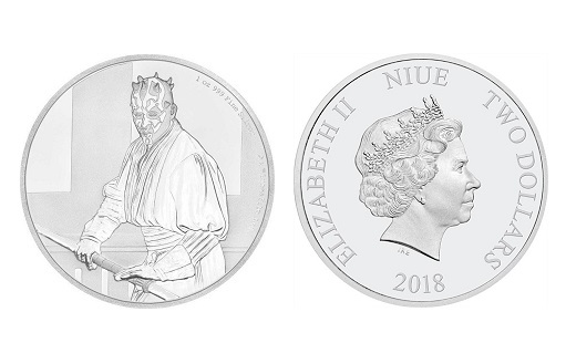 Серебряные монеты с портретом Дарт Мола
