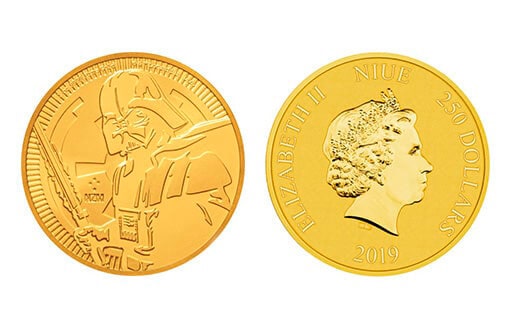 золотая монета «Дарт Вейдер» по эмитенту Ниуэ