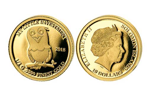 Инвестиционная монета из золота «Птенец орла» по эмитенту Соломоновых Островов