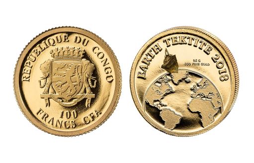 золотые монеты Тектиты Земли по заказу Конго