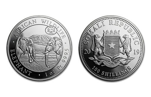 Монета из инвестиционной платины под названием «Слон»