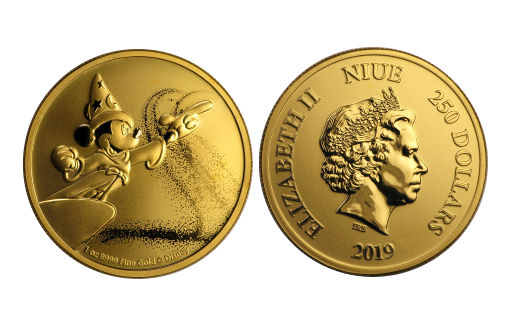 инвестиционная золотая монета Ниуэ посвящена мультфильму Фантазия