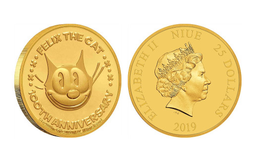 золотая монета Ниуэ посвящена кошачьему герою мультиков