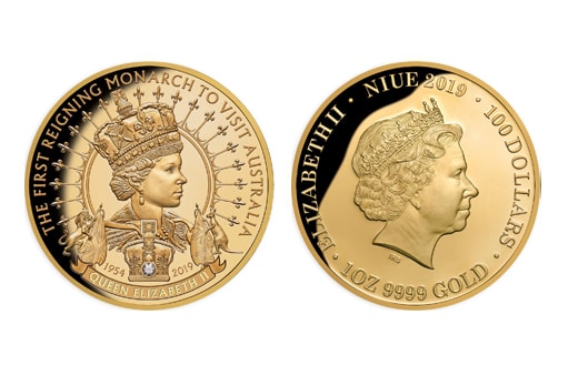 Монета в честь первого визита королевы Великобритании в Австралию