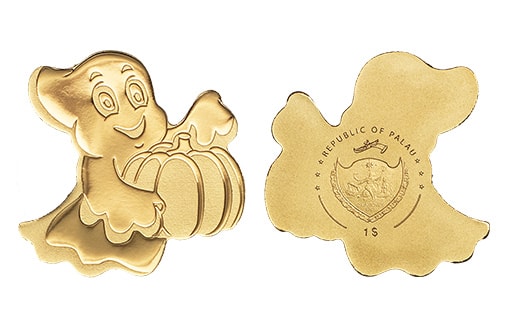 Монета неправильных очертаний «Золотой маленький призрак»