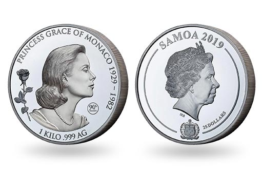 серебряные монеты в честь Грейс Келли