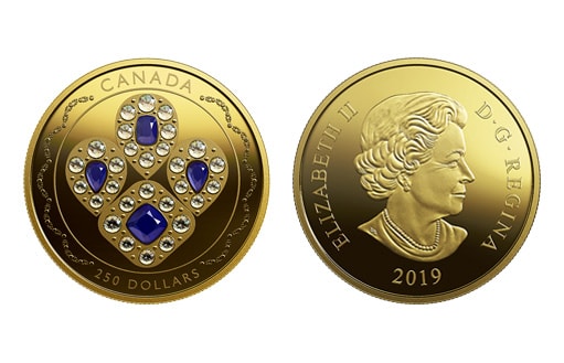 Золотая монета Канады посвящена сапфировой тиаре Георга VI