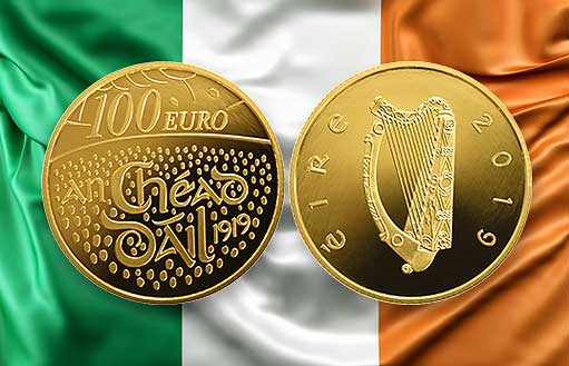 Памятная золотая монета «Столетие Дойл Эрена» (100 Bliain de Dhail Éireann)