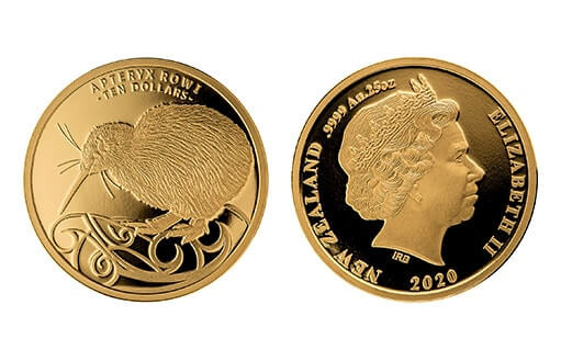 Монета из инвестиционного золота под названием «Киви»