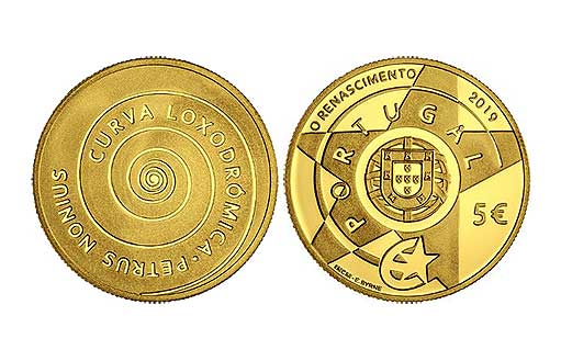 Португальский монетный двор продолжил серию «Ренессанс» памятной золотой монетой «Локсодрома»