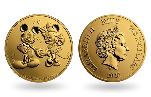 золотая инвестиционная монета Ниуэ посвящена Микки Маусу и его подруге Минни