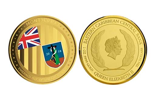 золотые монеты Восточно-Карибского центрального банка
