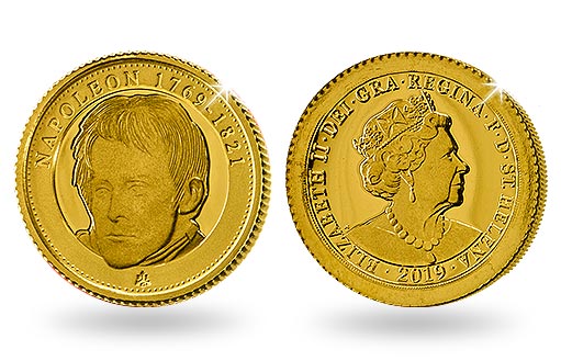 памятная золотая монета в честь 250-ой годовщины со дня рождения Наполеона