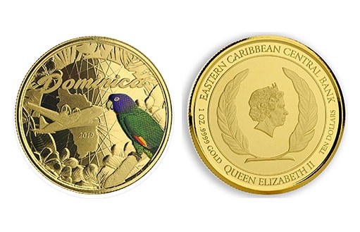 монеты Доминика из золота в серии ЕС8