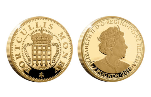 монета из золота для Острова Святой Елены