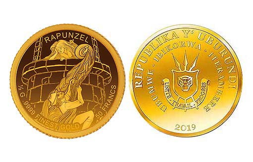 Страна Бурунди посвятила монету сказке о Рапунцель