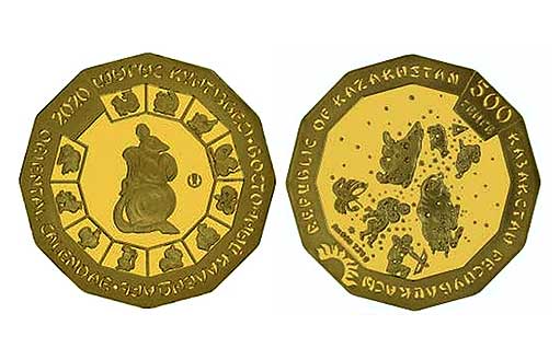 Золотая монета к год Крысы вышла в Казахстане