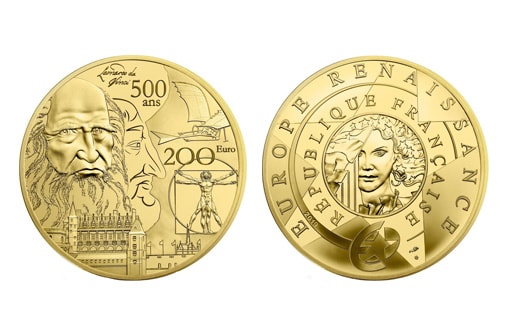 Золотые монеты из цикла об эпохе Ренессанса