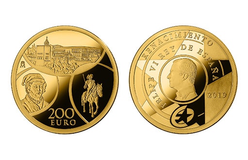 Эпохе Возрождения на испанских монетах из золота