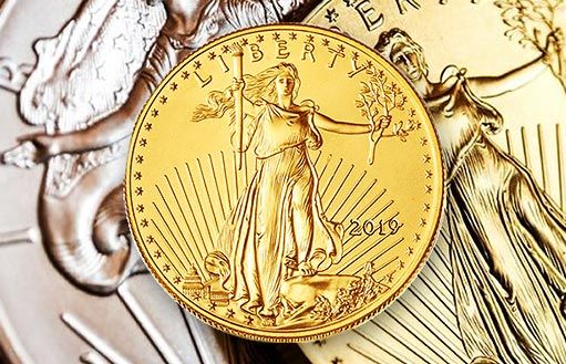 объем годовых продаж золотых и серебряных монет на Монетном дворе США вырос