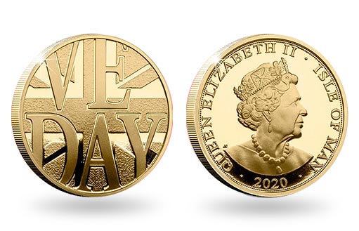 день победы увековечен на золотой монете Джерси