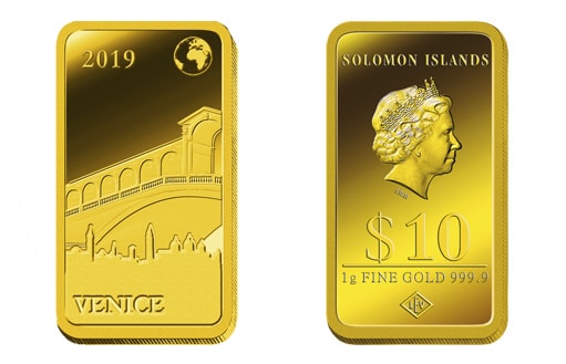 золотая «Венеция» на монете Соломоновых Островов