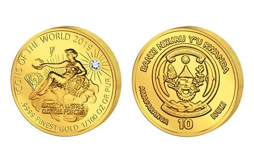 золотая монета с изображением древнеримской богини Венеры