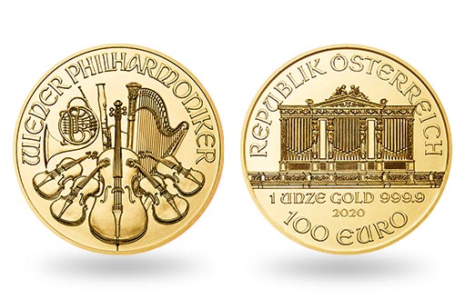 австрийские инвестиционные монеты 2020 года из золота