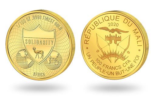 Мали посвятила золотые монеты Африке