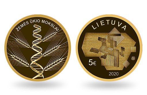 золотые монеты Литвы посвящены сельскохозяйственной науке