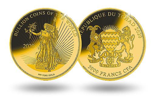 Американской свободе посвящены золотые монеты Чада