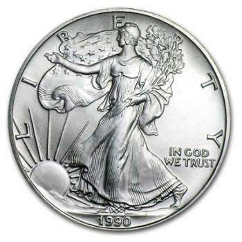 Серебряный Американский Орел 1990 года Mint State