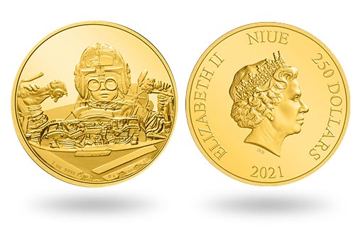 По заказу Ниуэ отчеканены золотые монеты в честь персонажа Энакина Скайуокера