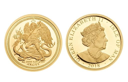 Золотые монеты, посвященная Архангелу Михаилу, повергающему дракона