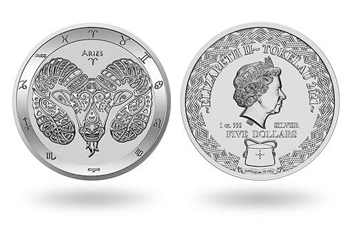 Токелау посвятили серебряные монеты знаку зодиака Овен